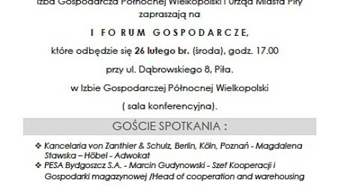 I Pilskie Forum Gospodarcze   - grafika