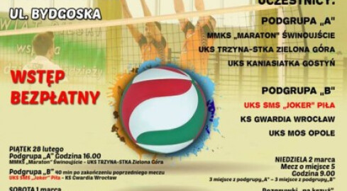 Ćwierćfinał Mistrzostw Polski Juniorów w Piłce Siatkowej - grafika