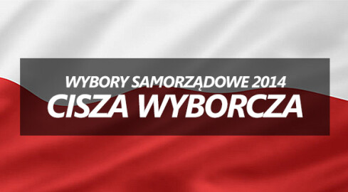 Cisza wyborcza i uszkodzony baner - grafika