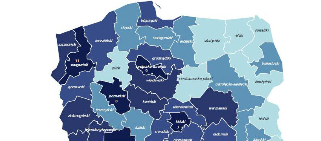 Podregion pilski najmniej atrakcyjny