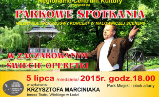 Tenor, sopran i piano w Parku