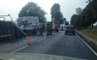 Wypadek pod Śmiłowem - utrudnienia