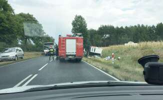 Wypadek pod Śmiłowem - utrudnienia