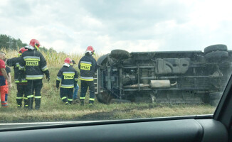 Wypadek pod Śmiłowem - utrudnienia