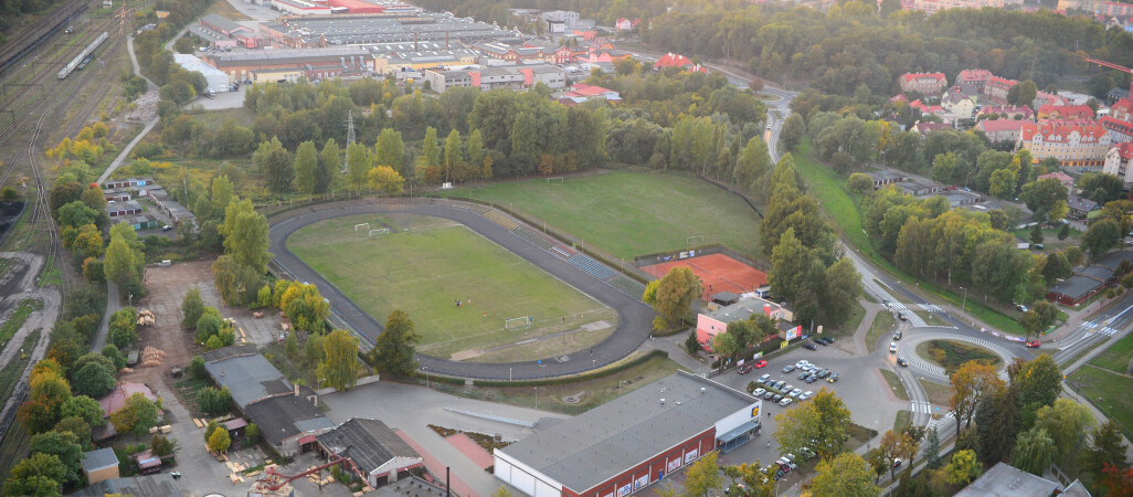 Jest wstępna koncepcja stadionu przy Okrzei