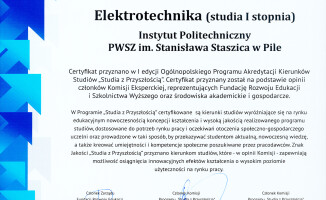 Certyfikat "Studia z przyszłością" dla PWSZ