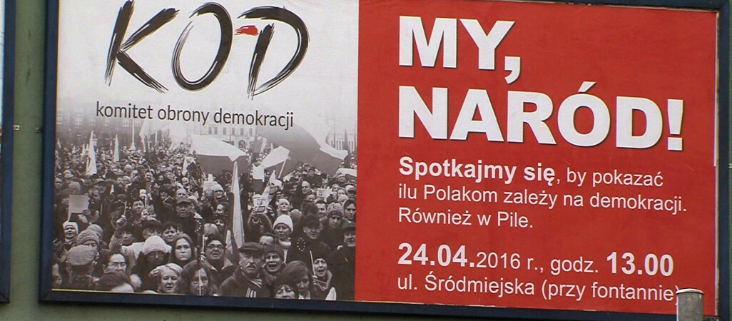 Pierwsza manifestacja KOD w Pile