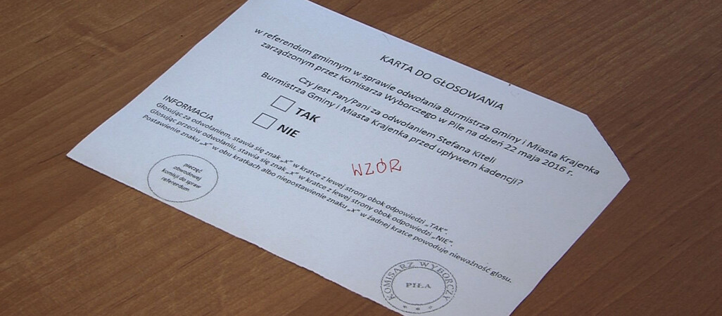 Referendum w Krajence. Czy odwołają burmistrza?