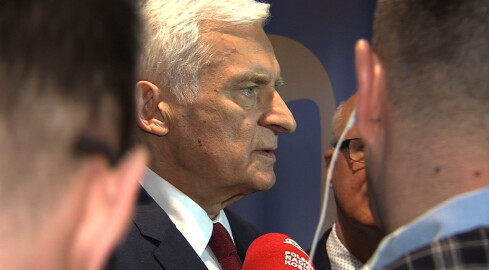 Jerzy Buzek w Pile - grafika