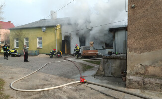 Pożar przy Chopina w Trzciance