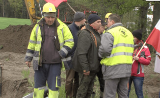 Sadownicy z Pobórki zablokowali budowę linii