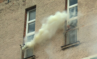 Pali się w Szkole Policji w Pile