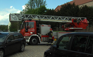 Pali się w Szkole Policji w Pile