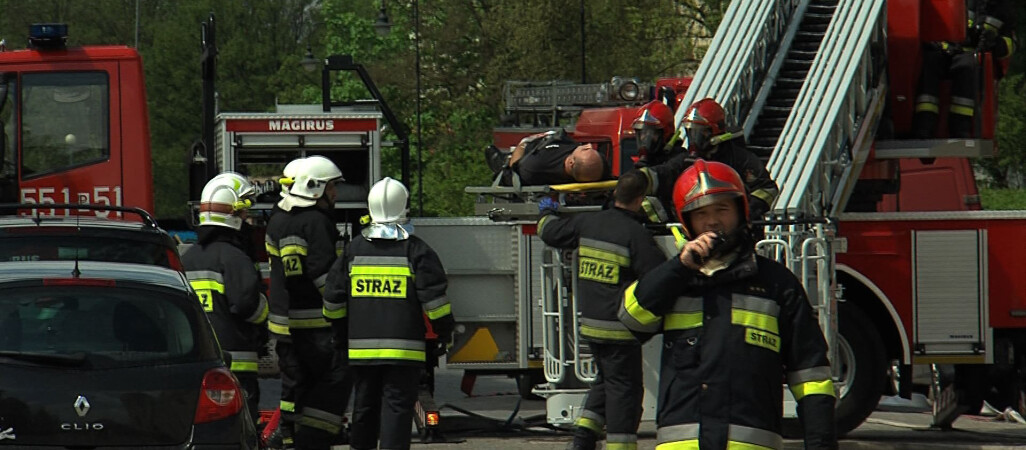 Pali się w Szkole Policji w Pile