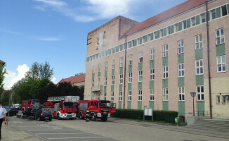 Pali się w Szkole Policji w Pile