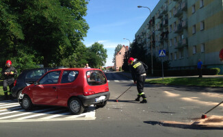 Kolizja na rondzie na al. Wojska Polskiego w Pile