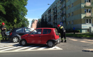 Kolizja na rondzie na al. Wojska Polskiego w Pile