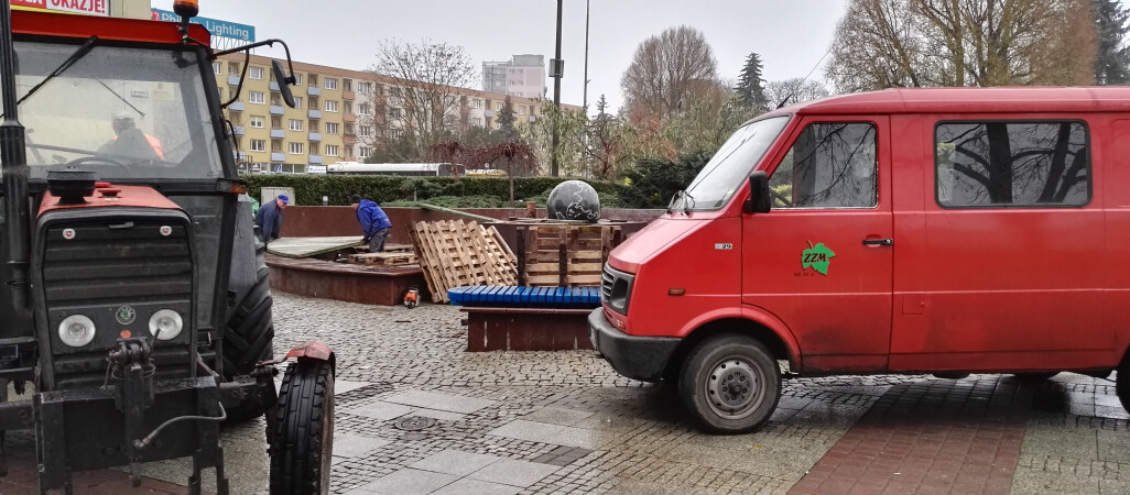 Fontanna już zabezpieczona na zimę