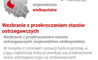 Niebezpiecznie wysoki stan wody w rzece Gwdzie