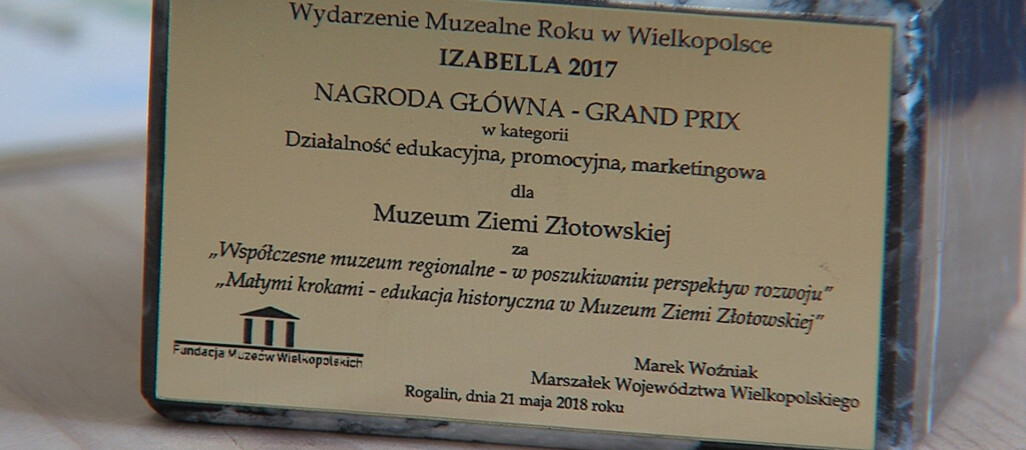 Muzeum Ziemi Złotowskiej nagrodzone przez marszałka