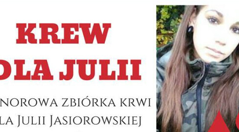 Zbiórka krwi dla Julki z Piły - grafika