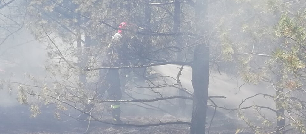 Pożar na pilskim lotnisku