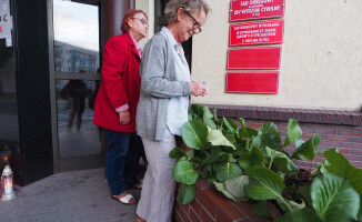 Protest przed sądami w kraju, również w Pile