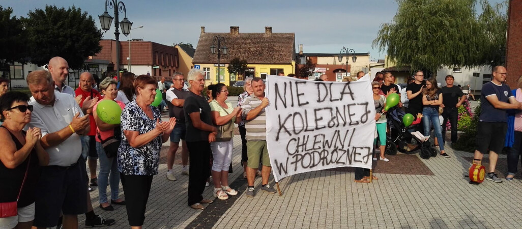 Protest mieszkańców Krajenki [GALERIA]