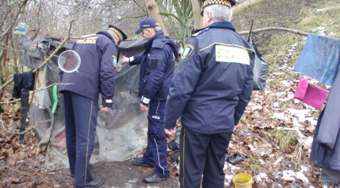 Policja i straż miejska szuka bezdomnych - grafika