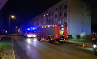 Pożar mieszkania przy ul. Budowlanych w Pile