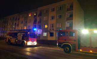 Pożar mieszkania przy ul. Budowlanych w Pile