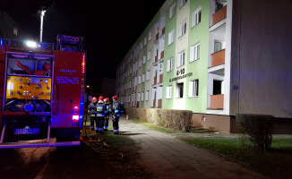 Pożar mieszkania przy ul. Budowlanych w Pile