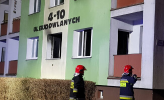 Pożar mieszkania przy ul. Budowlanych w Pile