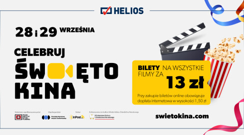 Bilety za 13 złotych i repertuar pełen nowości. Helios zaprasza na  - grafika