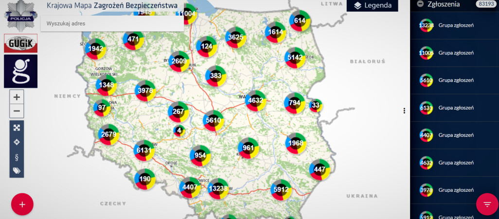 Niebezpieczne miejsca można zgłaszać policji przez internet