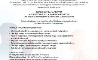 "Kryzys szansą na rozwój" - konferencja dla przedsiębiorców 