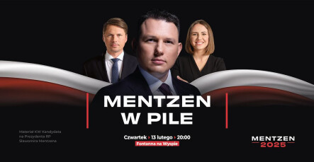 Sławomir Mentzen w Pile - grafika