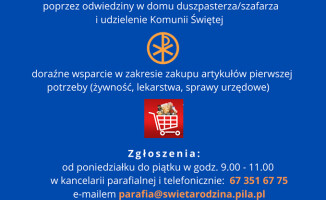 Wolontariusze będą dostarczać starszym i samotnym osobom lekarstwa i żywność