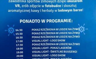 Lodowy bar, pokazy rzeźbienia w lodzie, czy zjazd ze śnieżnej zjeżdżalni... 