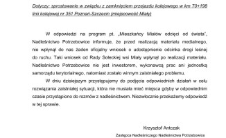 Mieszkańcy Miałów odcięci od świata 