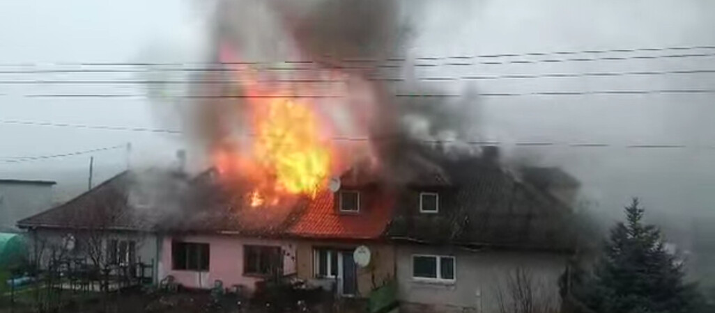 Pożar domu wielorodzinnego