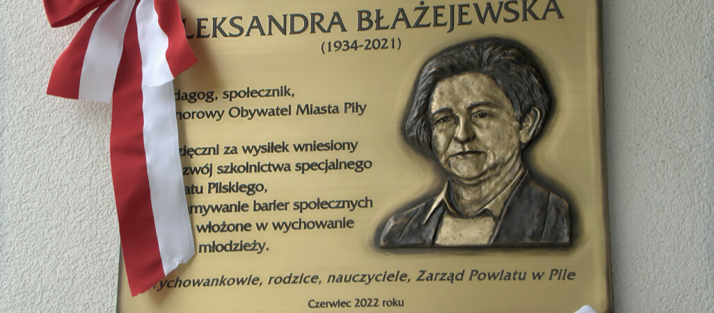 Aleksandra Błażejewska ma swoją tablicę w Pile 