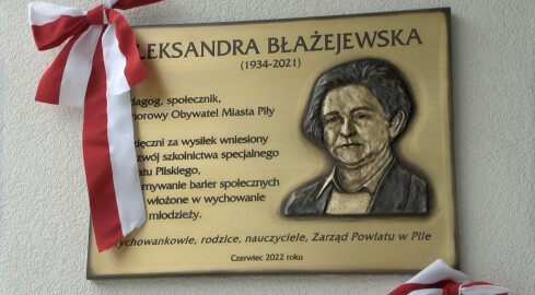 Aleksandra Błażejewska ma swoją tablicę w Pile  - grafika