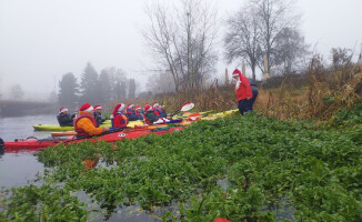 Kajakowe Mikołajki na Gwdzie 