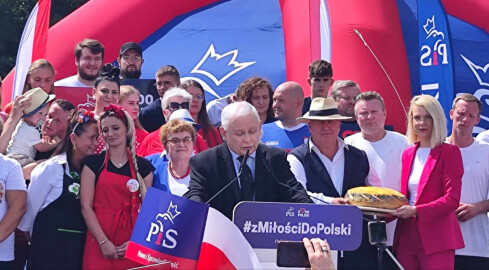 Jarosław Kaczyński w Połajewie  - grafika