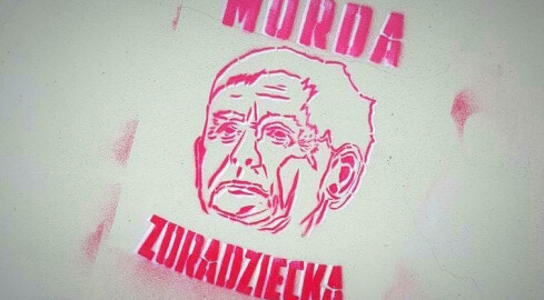 Jarosław Kaczyński znów bohaterem grafiki ulicznej  - grafika