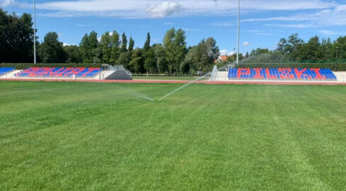 Pierwszy mecz na zmodernizowanym stadionie przy ul. Okrzei - grafika