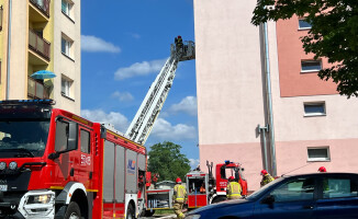 Pożar mieszkania na Malczewskiego