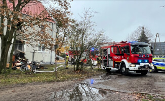 Pożar mieszkania w Pile