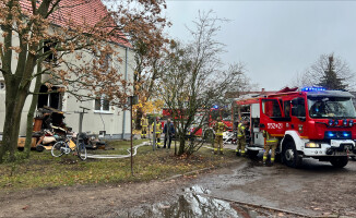 Pożar mieszkania w Pile